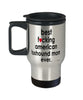 Funny American Foxhound Dog Travel Mug B3st F-cking American Foxhound Mom Ever 14oz Stainless Steel