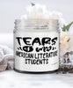 Funny American Literature Professor Teacher Candle Tears Of My American Literature Students 9oz Vanilla Scented Candles Soy Wax