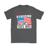 Funny American Patriot US Flag Try Stepping on This One Gildan Womens T-Shirt