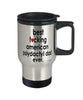 Funny American Polydactyl Cat Travel Mug B3st F-cking American Polydactyl Dad Ever 14oz Stainless Steel