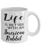 Funny American Rabbit Mug Life Is Better With An American Rabbit Coffee Cup 11oz 15oz White