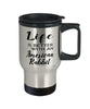 Funny American Rabbit Travel Mug life Is Better With An American Rabbit 14oz Stainless Steel