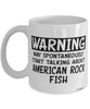 Funny American Rock Mug Warning May Spontaneously Start Talking About American Rock Fish Coffee Cup White