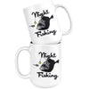 Funny Anglerfish Mug Night Fishing 15oz White Coffee Mugs