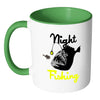 Funny Anglerfish Mug Night Fishing White 11oz Accent Coffee Mugs