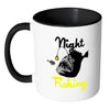Funny Anglerfish Mug Night Fishing White 11oz Accent Coffee Mugs