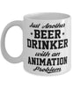 Funny Animation Mug Just Another Beer Drinker With A Animation Problem Coffee Cup 11oz White