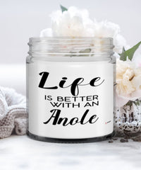 Funny Anole Lizard Candle Life Is Better With An Anole 9oz Vanilla Scented Candles Soy Wax