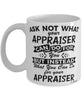 Funny Appraiser Mug Ask Not What Your Appraiser Can Do For You Coffee Cup 11oz 15oz White