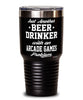 Funny Arcade Gamer Tumbler Just Another Beer Drinker With A Arcade Games Problem 30oz Stainless Steel Black
