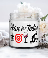 Funny Archer Candle Adult Humor Plan For Today Archery Wine 9oz Vanilla Scented Candles Soy Wax