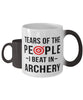 Funny Archer Mug Tears Of The People I Beat In Archery Coffee Mug Color Changing 11oz