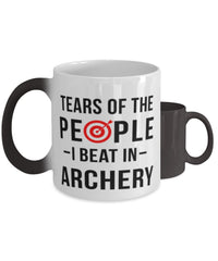 Funny Archer Mug Tears Of The People I Beat In Archery Coffee Mug Color Changing 11oz