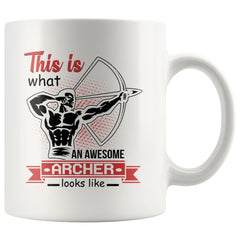 Funny Archer Mug This Is What An Awesome Archer Looks Like 11oz White Coffee Mugs