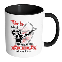 Funny Archer Mug This Is What An Awesome Archer White 11oz Accent Coffee Mugs