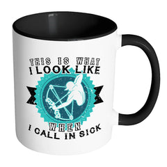 Funny Archery Mug This Is What I Look Like White 11oz Accent Coffee Mugs