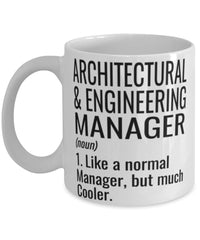 Funny Architectural & Engineering Manager Mug Like A Normal Manager But Much Cooler Coffee Cup 11oz 15oz White