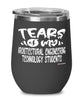 Funny Architectural Engineering Technology Professor Teacher Wine Glass Tears Of My Architectural Engineering Technology Students 12oz Stainless Steel Black