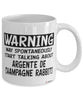Funny Argente de Champagne Rabbit Mug May Spontaneously Start Talking About Argente de Champagne Coffee Cup White