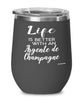 Funny Argente De Champagne Rabbit Wine Glass Life Is Better With An Argente De Champagne 12oz Stainless Steel Black