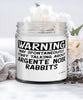 Funny Argente Noir Rabbit Candle Warning May Spontaneously Start Talking About Argente Noir Rabbits 9oz Vanilla Scented Candles Soy Wax