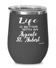 Funny Argente St. Hubert Rabbit Wine Glass Life Is Better With An Argente St. Hubert 12oz Stainless Steel Black