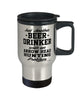 Funny Arrowhead Huntier Travel Mug Just Another Beer Drinker With A Arrowhead hunting Problem 14oz Stainless Steel