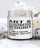 Funny Art and Illustration Designer Candle Like A Normal Designer But Much Cooler 9oz Vanilla Scented Candles Soy Wax