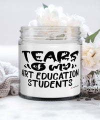 Funny Art Education Professor Teacher Candle Tears Of My Art Education Students 9oz Vanilla Scented Candles Soy Wax