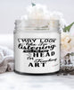 Funny Art Teacher Candle I May Look Like I'm Listening But In My Head I'm Teaching Art 9oz Vanilla Scented Candles Soy Wax