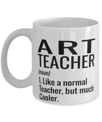Funny Art Teacher Mug Like A Normal Teacher But Much Cooler Coffee Cup 11oz 15oz White