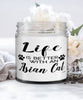 Funny Asian Cat Candle Life Is Better With An Asian 9oz Vanilla Scented Candles Soy Wax