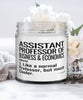 Funny Assistant Professor of Business and Economics Candle Like A Normal Professor But Much Cooler 9oz Vanilla Scented Candles Soy Wax