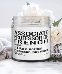 Funny Associate Professor of French Candle Like A Normal Professor But Much Cooler 9oz Vanilla Scented Candles Soy Wax