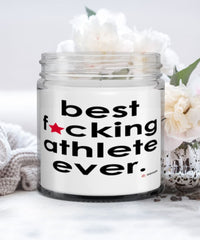 Funny Athlete Candle B3st F-cking Athlete Ever 9oz Vanilla Scented Candles Soy Wax