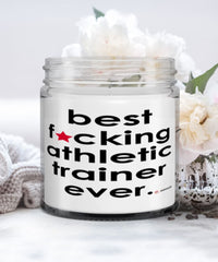 Funny Athletic Trainer Candle B3st F-cking Athletic Trainer Ever 9oz Vanilla Scented Candles Soy Wax