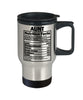 Funny Aunt Nutrition Facts Travel Mug 14oz Stainless Steel GB