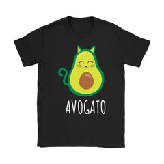 Funny Avocado Cat Shirt Avogato Gildan Womens T-Shirt