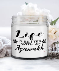 Funny Azawakh Dog Candle Life Is Better With An Azawakh 9oz Vanilla Scented Candles Soy Wax