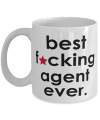 Funny B3st F-cking Agent Ever Coffee Mug White