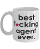 Funny B3st F-cking Agent Ever Coffee Mug White