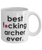 Funny B3st F-cking Archer Ever Coffee Mug White