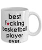Funny B3st F-cking Basketball Player Ever Coffee Mug White