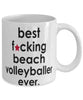 Funny B3st F-cking Beach Volleyballer Ever Coffee Mug White