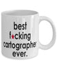 Funny B3st F-cking Cartographer Ever Coffee Mug White