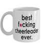 Funny B3st F-cking Cheerleader Ever Coffee Mug White