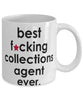 Funny B3st F-cking Collections Agent Ever Coffee Mug White