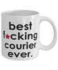 Funny B3st F-cking Courier Ever Coffee Mug White