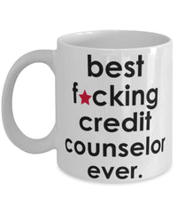 Funny B3st F-cking Credit Counselor Ever Coffee Mug White