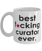 Funny B3st F-cking Curator Ever Coffee Mug White